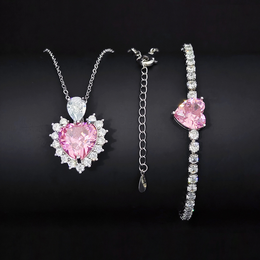 20g Weight Wholesale Jewelry Elegant Simple Style Heart Shape Copper Plating Bracelets Necklace Cable Chain