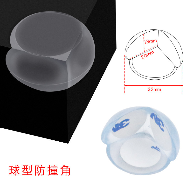Ángulo de silicona transparente a prueba de colisiones cubierta de esquina de mesa de seguridad infantil goma de respaldo no perforada muebles mesa de té protección contra golpes image 6