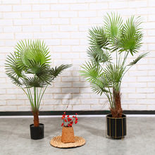 北欧仿真绿植扇葵盆景室内仿真植物盆栽大型落地假树客厅装饰摆件