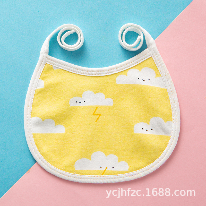 Bebé con cordones a prueba de agua babero recién nacido suministros bebé con cordones bebé babero de algodón