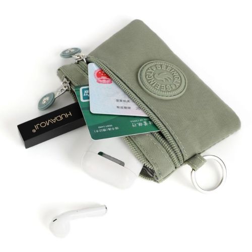 Factory Direct Sales Foreign Trade Zero Wallet Gift New Simple Mini Zipper Key Chain Nylon Zero Wallet Wholesale 