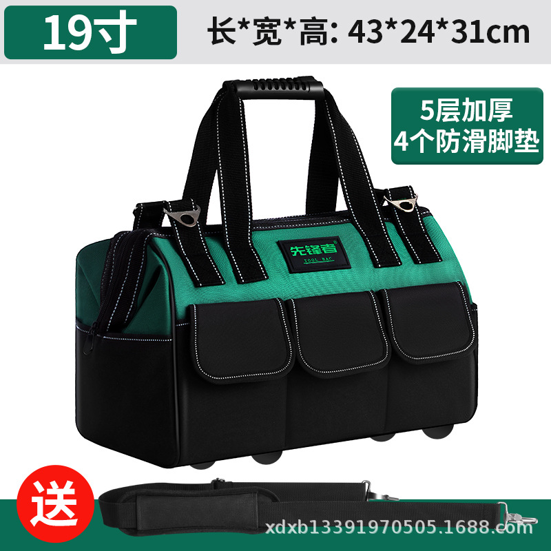 Pioneer Toolbox al por mayor lienzo grueso Oxford bolsa de electricista bolsa de herramientas de carpintería bolsa de almacenamiento de mantenimiento grande