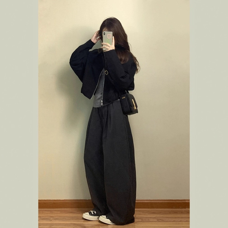 2026 Autumn New Early Autumn Minimalist Style Super Stylish Korean-Inspired Outfit Jacket Black Coat for Women 2026 Autumn New Early Autumn Minimalist Style Super Stylish Korean-Inspired Outfit Jacket Black Coat for Women