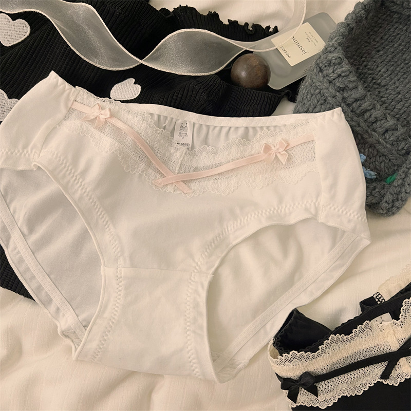 Panty de Algodón con Encaje Antibacteriano y Transpirable image 3