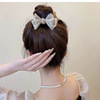 Hair accessory with bow, crab pin, hairgrip, ponytail, hairpins, french style