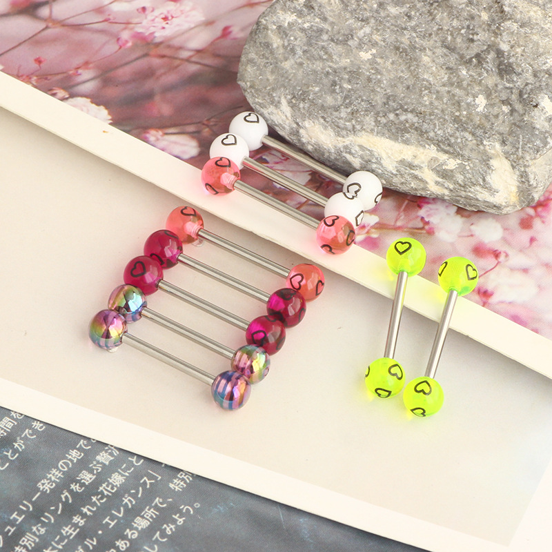 Silver pointed spike labret stud material detail