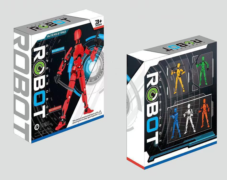 Muñeca de la suerte en caja 13 articulación móvil muñeca de monitoreo de impresión 3D juguete de bloques de construcción muñeca maniquí de tercera generación DIY