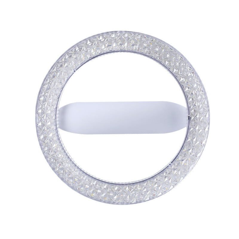 LED lámpara de ahorro de energía superbrillante e27 tornillo iluminación doméstica luz tricolor lámpara de cristal redonda lámpara de plato volador