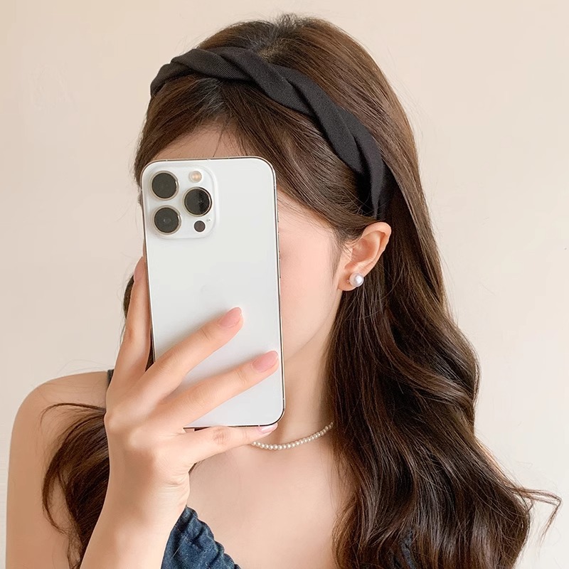 Meilad High Crane Top Hairband 2025 nuevo estilo de alta sensación Hairband tela esponja de otoño y invierno prensado tocado coreano