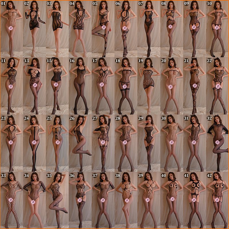 Sexy Lingerie Set for Women, Transparent and Seductive, Open-Crotch Fishnet Stockings, See-Through Sleepwear, Bodystocking, Open-Crotch Stockings Sexy Lingerie Set for Women, Transparent and Seductive, Open-Crotch Fishnet Stockings, See-Through Sleepwear, Bodystocking, Open-Crotch Stockings