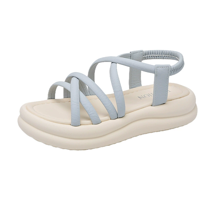 Sandals, summer fashionable suitable with a skirt platform, high beach footwear, beach style