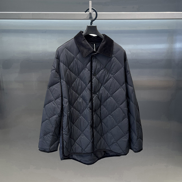 Lightweight down Jacket Men's 2025 Autumn and Winter New Style Spliced ​​Lapel American Diamond Casual Duck down Jacket Trendy