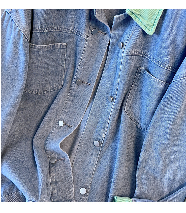 Damenbekleidung Große Größe Frühjahr Neue Lose Jeansjacke 200/300 Catties Lose Schlanke Oberseite_voghion.com