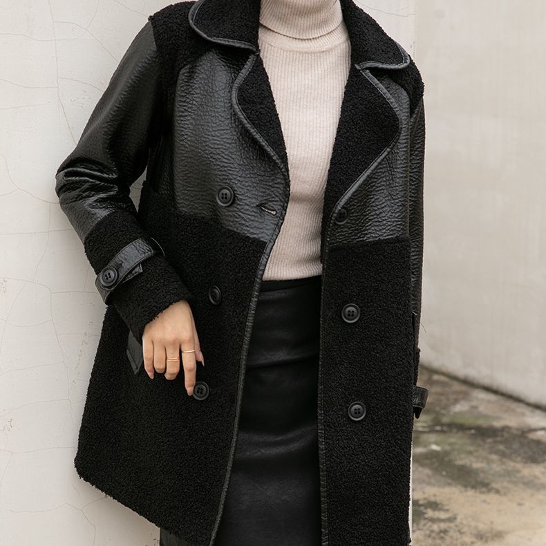Elegant faux fur coat