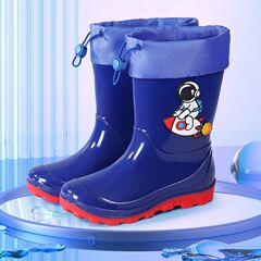 大人の子供の雨靴【防水口】子供の子供の雨靴男の子の滑り止め防水靴と赤ちゃんのゴム靴
