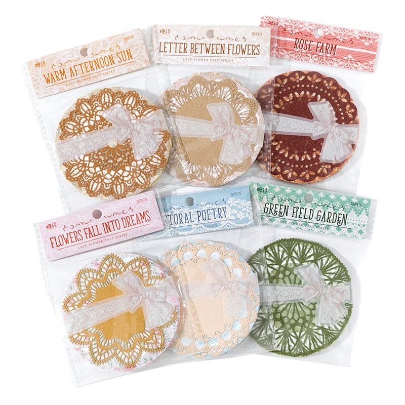 Примечания руководства бумаги Крафт серии рассказа цветка шнурка поэзии сахара белые 30