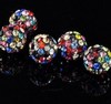 30 colors 10mm straight -hole full drill AB soft pottery drilling ball, fragrant Paradon double -hole white black red beads