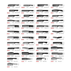 髮廊密齒美發梳子碳纖托尼蓋黑色防靜電裁發梳剪髮梳手柄理髮梳子