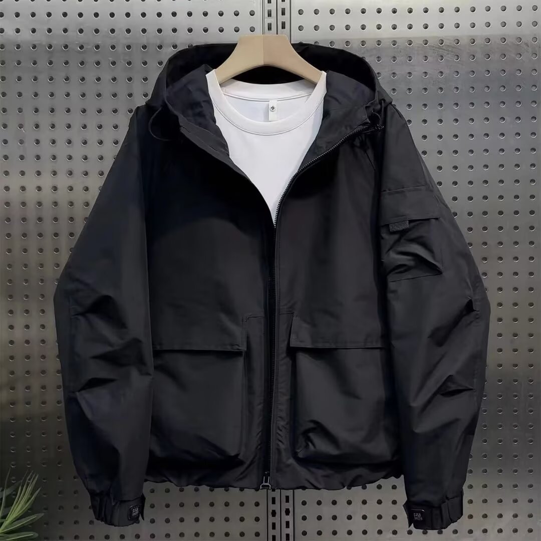 Men's Workwear Hooded Jacket Loose Casual Trendy Versatile Stylish Spring and Autumn New Jacket