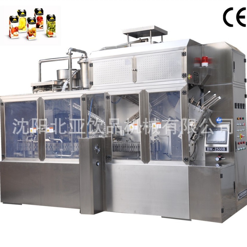 巴氏奶鲜奶，全自动屋顶型纸盒包装机