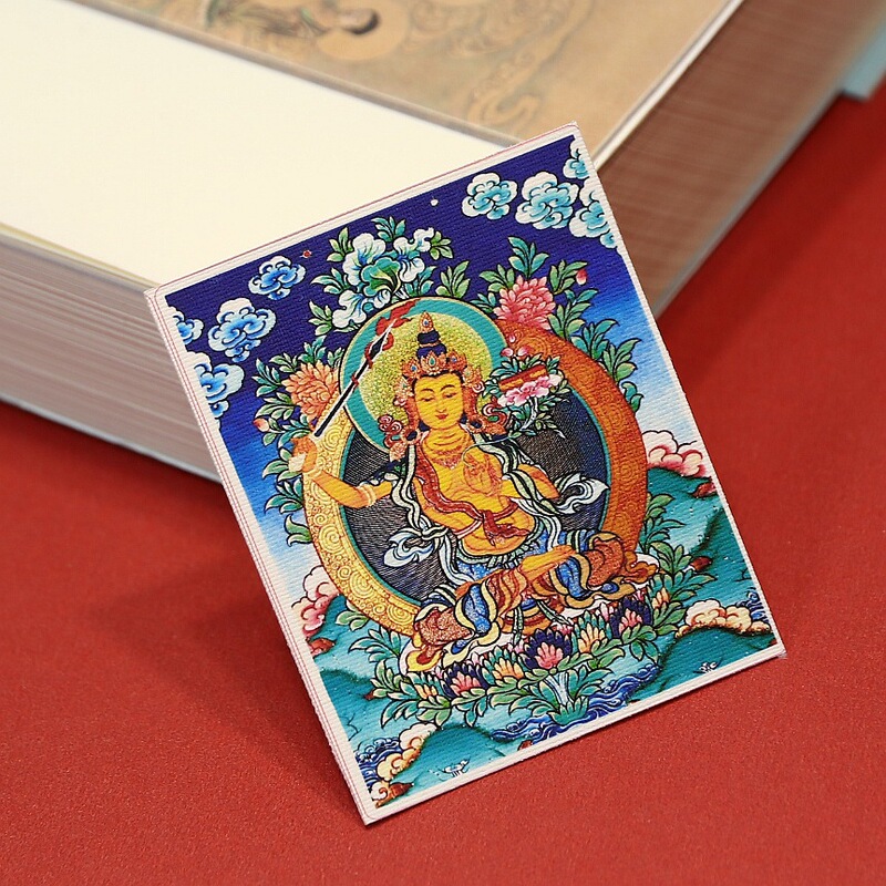 手描きの金描きチベット生の8つの守護者ザキラムタンカ卸売絵画コアボックス特別なキャンバス|undefined