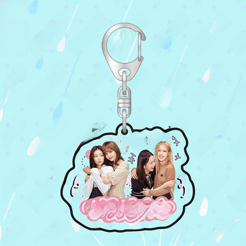 Blackpink cartoon keychain acrylic pendant Lisa Jennie Jisoo Park Chae Young Kim Ji Soo Ni 