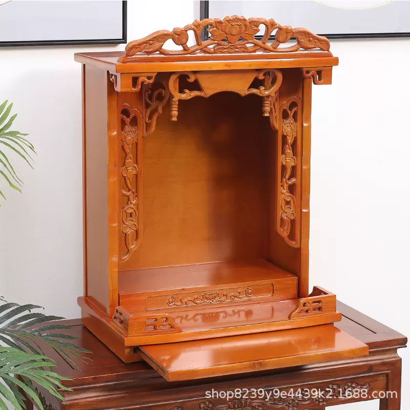 佛龛供桌家用立柜壁挂式香案供台财神爷神台观音佛台新中式实木