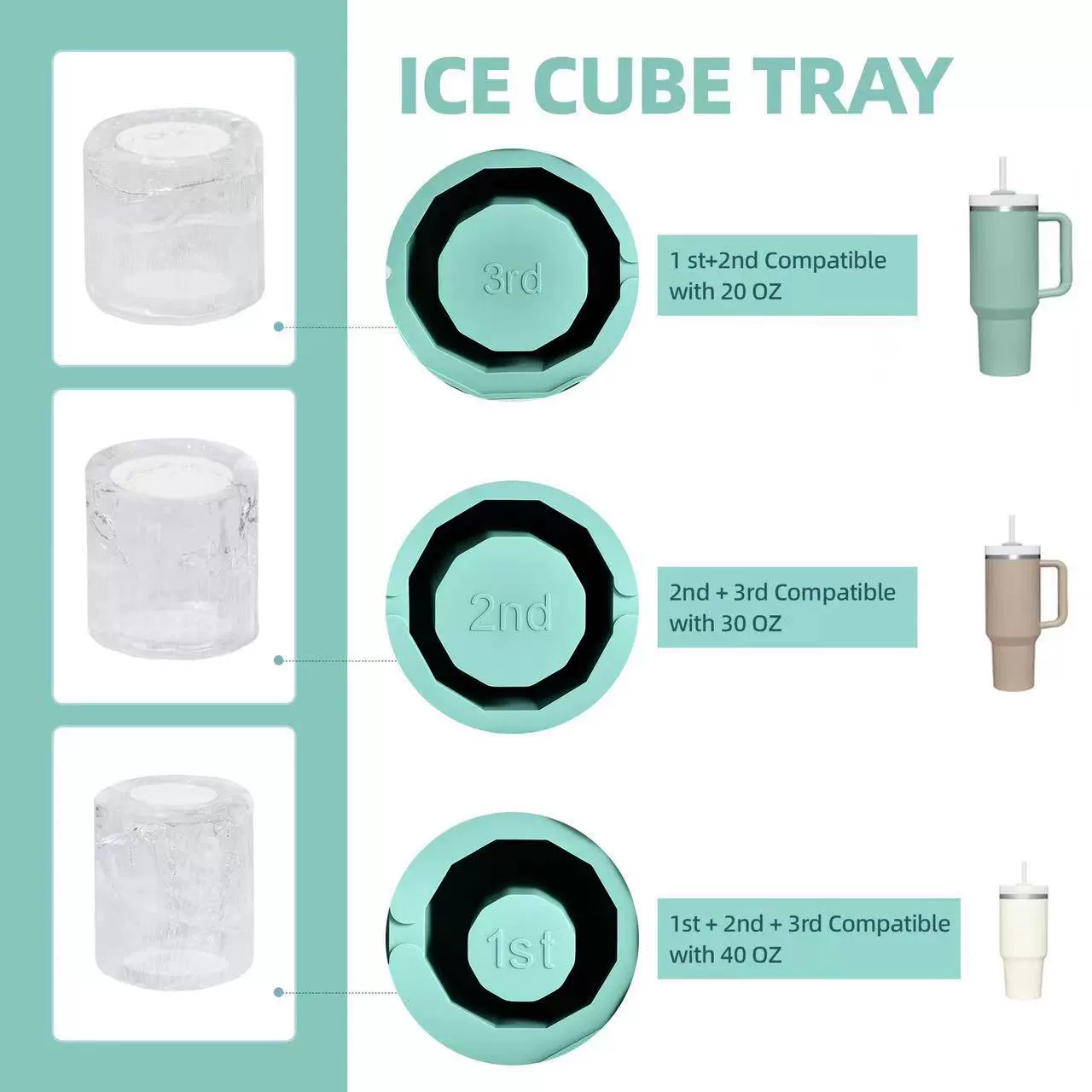 Новый трансграничный продукт Stanley, Stanley Easy Elimination Ice, силиконовый лед, модель 30, 40 унций, стакан для воды Stanley Ice