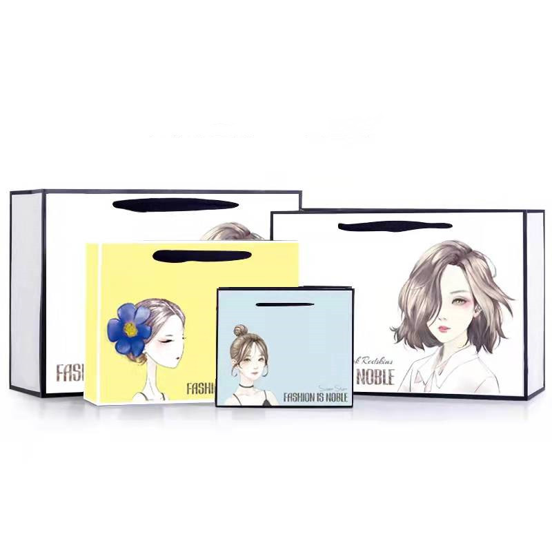 美妆店纸袋印logo服装店纸袋子企业包装礼品袋手提袋购物袋