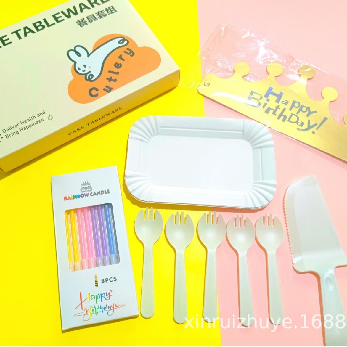 Juego de Vajilla Desechable con Platos de Papel para Fiesta de Cumpleaños