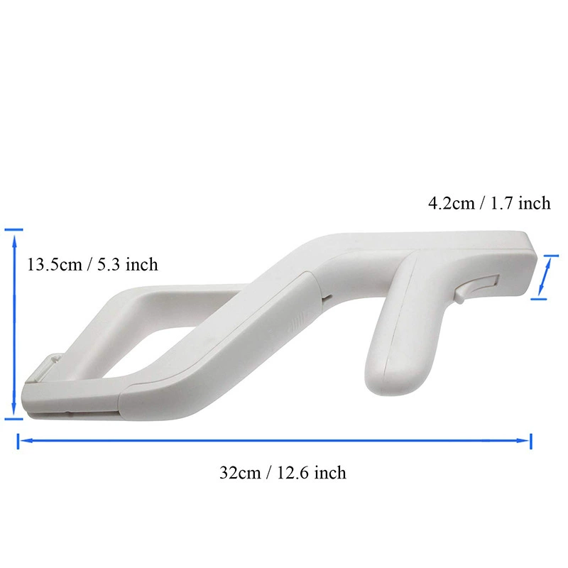 Light Gun Zapper Shell (Nintendo Wii) 1:1 Biochemical Replica, White, Remote + Nunchuk Compatible