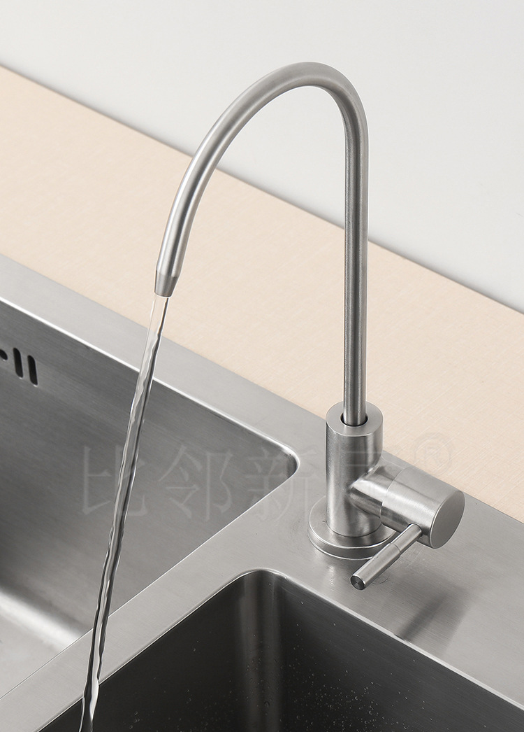 Factory wholesale 304 stainless steel single-cooling kitchen sink, elbow pipe, rotating sink, direct drinking purified water faucet undefined