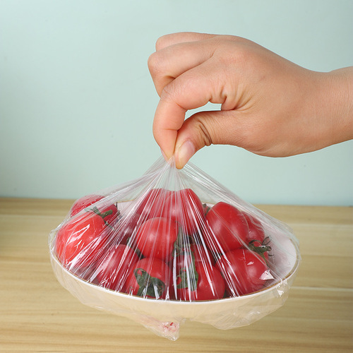 Disposable food-grade plastic wrap, household refrigerator wrap with adjustable elastic opening, no-tear, thickened model