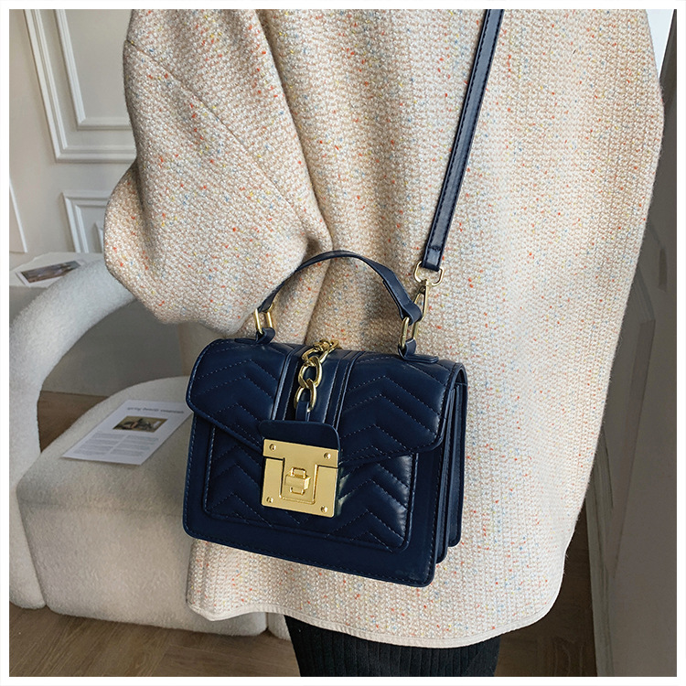 Mode beilufige kleine quadratische Tasche einfarbig Schulter Messenger Bag Grohandelpicture12