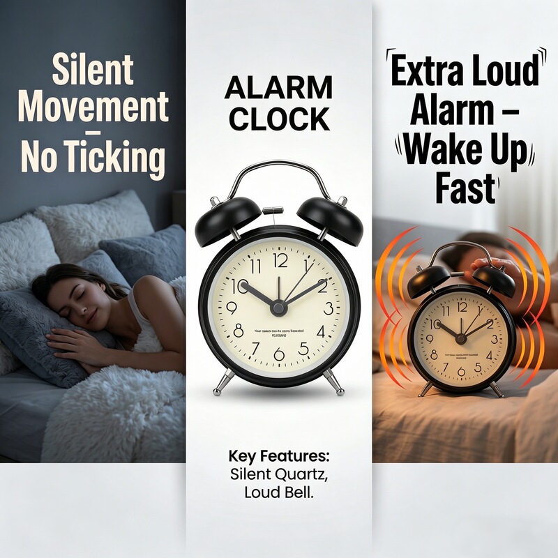 Super Loud Metal Alarm Clock, Special Wake-Up Tool for Children, Boys and Girls, Powerful Wake-Up Clock Super Loud Metal Alarm Clock, Special Wake-Up Tool for Children, Boys and Girls, Powerful Wake-Up Clock