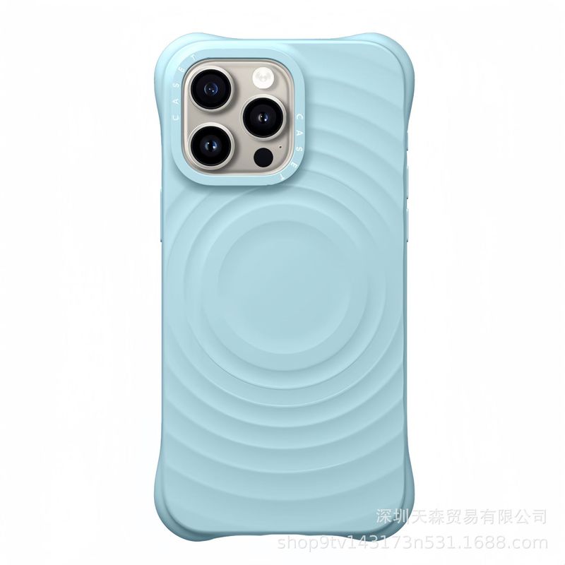 マグセーフ磁気波吸収液体シリカゲル適用iPhone16携帯ケース純色リンゴ15pro保護カバー|undefined
