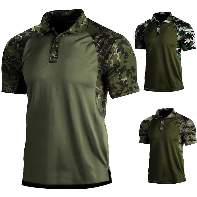 Amazon Independent Station Cross-Border Men's Outdoor American Flag 3D Digital Polo Collar Polo Shirt T-Shirt Order