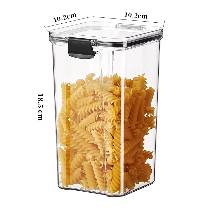 Tea Storage Box, Square Multi-Compartment Container, 680–700 ml, Airtight Stackable