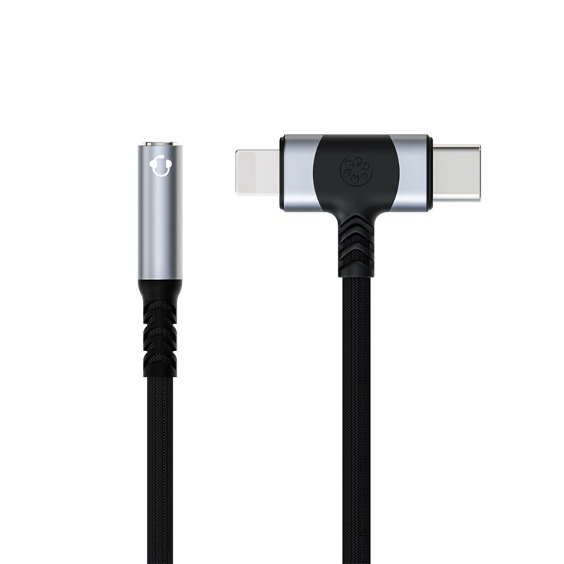 Apple, совместимые наушники, адаптер-кабель, 2 в 1, Android, 3,5 мм