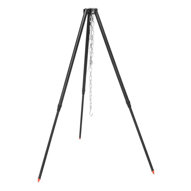 Nueva fogata al aire libre parrilla trípode olla colgante ultra-ligero portátil leña quema mesa de fuego calefacción estufa de camping cuenca