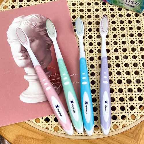 New Export to the USA Toothbrush Model 2 Deep Cleans Teeth with Super Soft Bristles Household Soft Bristle 12-Pack Toothbrush
