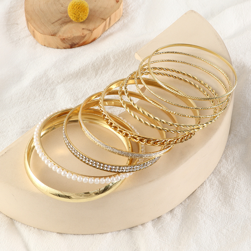 Bohemský set náramkov pre ženy geometrické šperky štýlové_voghion.com