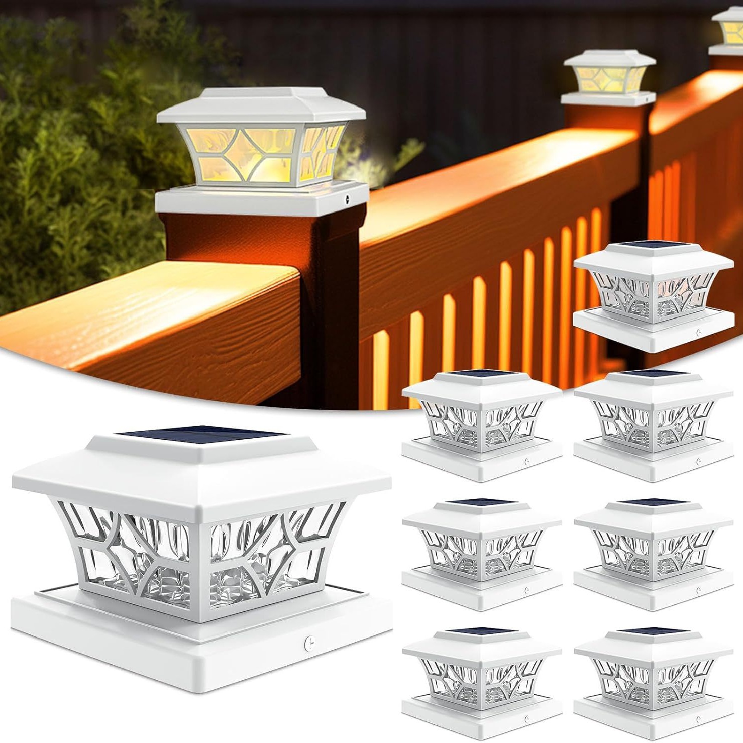 핫 세일-화이트-8 LED 듀얼 모드-따뜻한 + 흰색