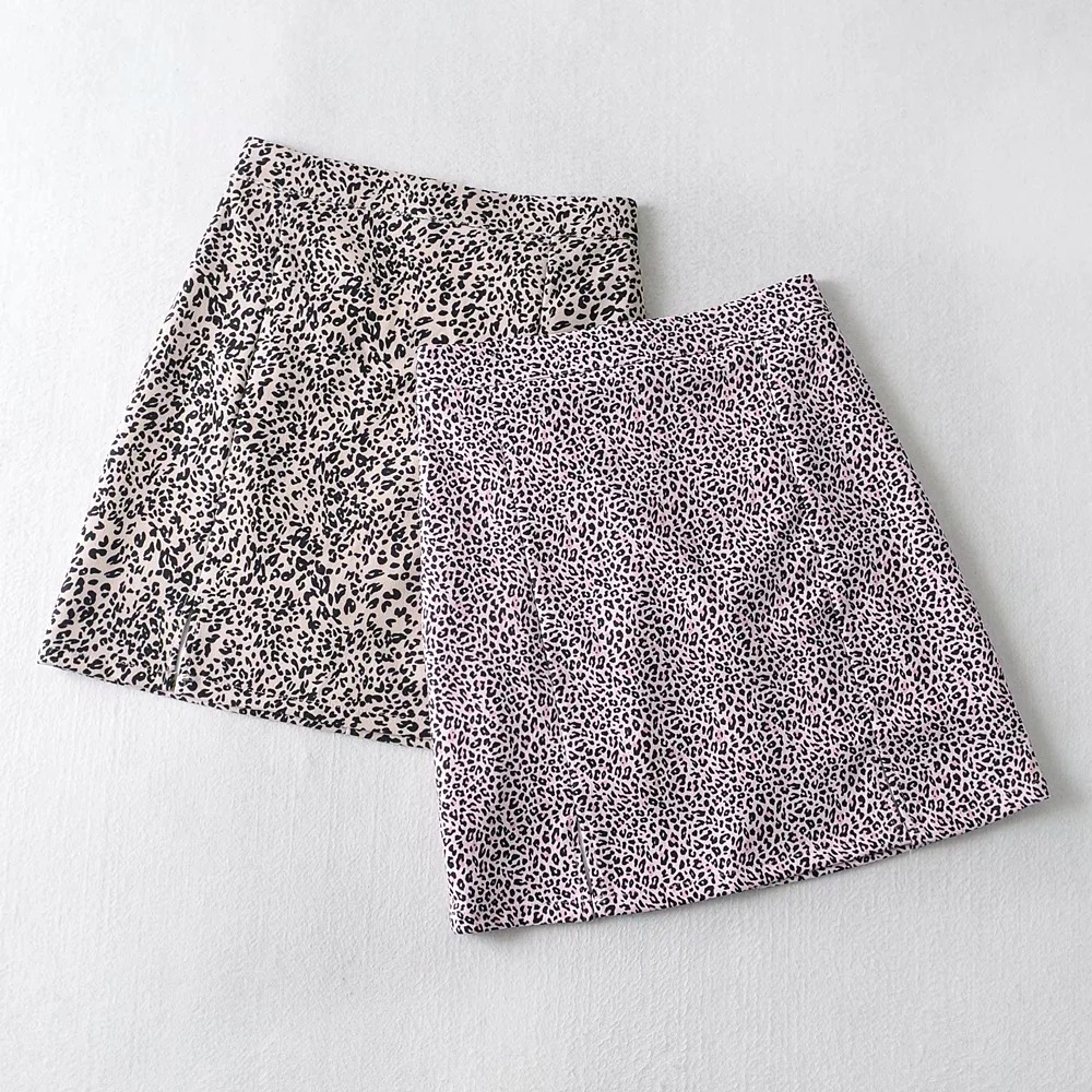 retro leopard print skirt NSAC20125