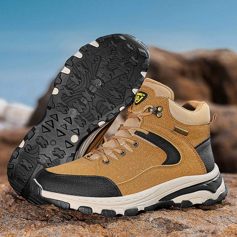 Трансграничная мужская обувь большого размера зимой водонепроницаемая нескользящая высокая помощь сапоги на открытом воздухе Спортивный поход на бездорожье альпинизм обувь