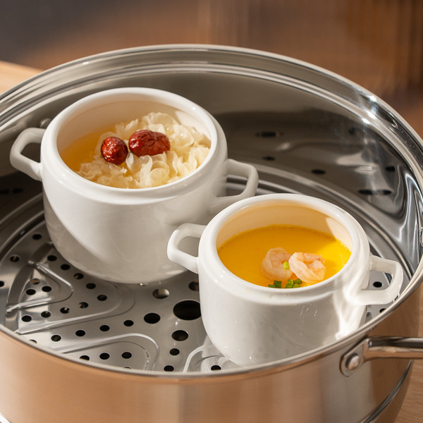 Two -ear ceramic stew pot with water -proof stewed jar small soup…