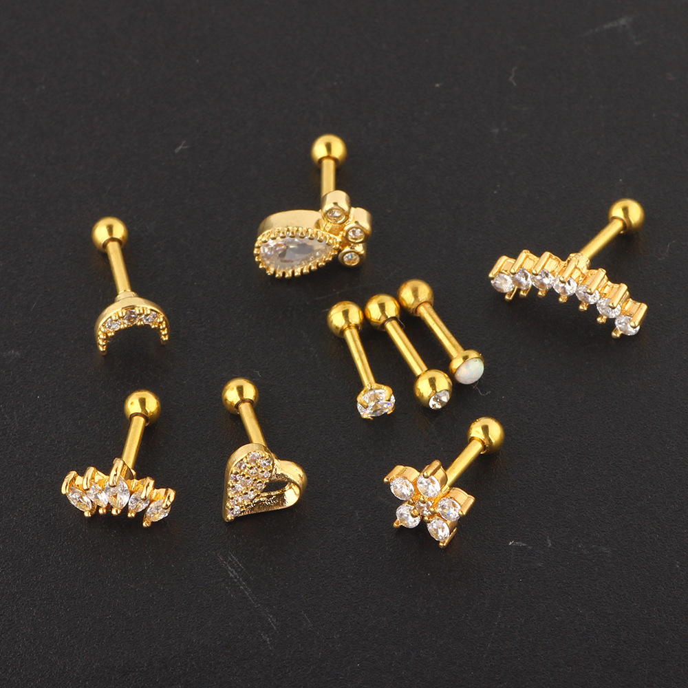 Pointed titanium steel lip stud product view