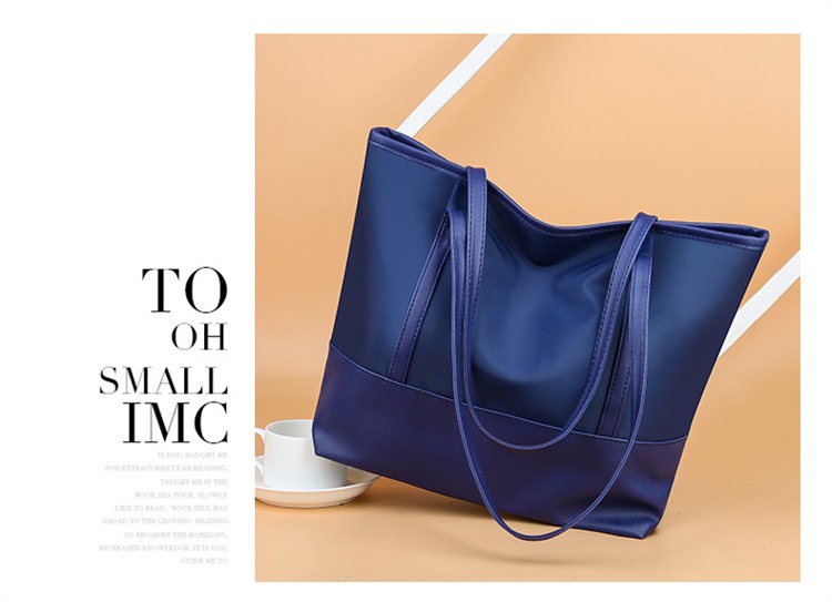 Dam 2024 Moderiktig Canvas Axelväska Minimalistisk Oxford Buttot Vattentät Stor Kapacitet Mammaväska_voghion.com