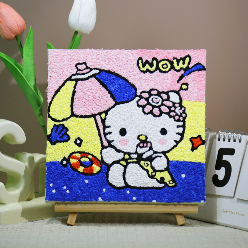 パルプ画diy材料バッグ手作り創意装飾画小学生充填画屋台半製品セット|undefined