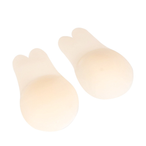 Solid Silicone Rabbit Ears Invisible Lifting Breast Patch Anti-Leaking Traceless Women's Wedding Dress Suspender Underwear Thin Nipple Patch